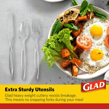 Glad_Clear_Disposable_Cutlery_Set_with_Heavy_Duty_Plastic_Forks,_Knives,_and_Spoons,_Reusable_Dishwasher_Safe_Plastic_Utensils_for_Parties_and_Everyday_Use,_240_Count