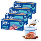 Ziploc Gallon Food Storage Freezer Bags, Stay Open Design with Stand-Up Bottom, Easy to Fill, 120 Bags Total