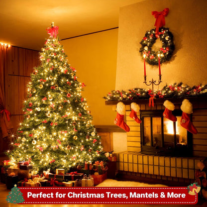 Christmas_Lights_Outdoor_100LED_33FT,_Green_Wire_Connectable_Christmas_String_Lights_|_8_Modes_Twinkle_Fairy_Lights_Plug_in_with_Timer,_for_Indoor_Outside_Xmas_Trees_Garden_Party,_Warm_White