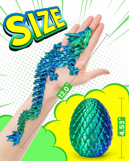 TBOLINE_12"_3D_Printed_Dragon_Egg,_Easter_Basket_Stuffers_for_Kids,_Large_Prefilled_Easter_Eggs,_Stuffed_Egg_Hunt_Fillers_with_Easter_Toys,_3D_Printer_Animals_Fidget_Toys_for_Boys_Teen_5-7_4-6_8-12