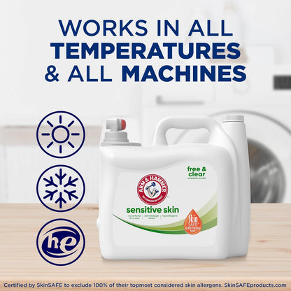 ARM_&_HAMMER_Sensitive_Skin_Free_&_Clear,_140_Loads_Liquid_Laundry_Detergent,_140_Fl_oz
