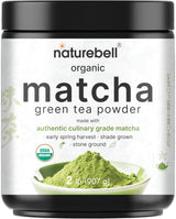 Organic Matcha Green Tea Powde | Unsweetened with Zero Sugar, Culinary Grade, Potent Early Harvest, Fine Stone Ground – Vegan, All Purpose, Great for Matcha Latte
