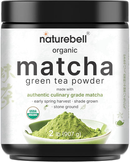 Organic_Matcha_Green_Tea_Powder,_2_Pounds_|_Unsweetened_with_Zero_Sugar,_Culinary_Grade,_Potent_Early_Harvest,_Fine_Stone_Ground_–_Vegan,_All_Purpose,_Great_for_Matcha_Latte