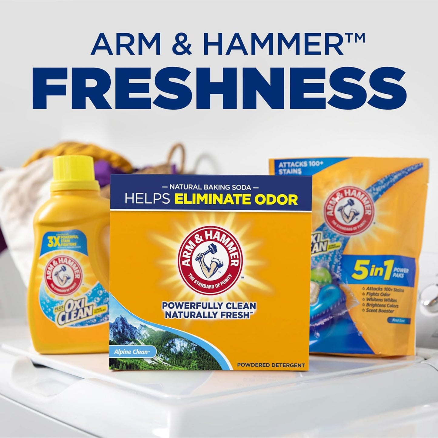 ARM_&_HAMMER_Powder_Laundry_Detergent,_Alpine_Clean,_9.56_lb,_155_Loads
