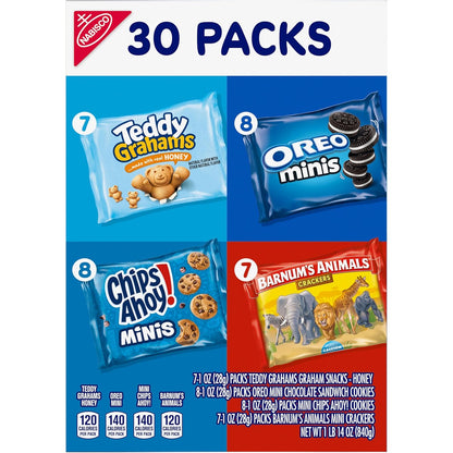 Nabisco_Team_Favorites_Variety_Pack,_OREO_Mini,_CHIPS_AHOY!_Mini,_Teddy_Grahams_Honey_&_Barnum's_Animal_Crackers,_30_Snack_Packs