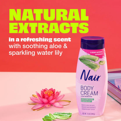 Nair_Body_Cream_Hair_Remover,_Soothing_Aloe_and_Water_Lily,_Dermatologist_Tested_Body_Hair_Removal_Cream,_with_Evolved_Ingredients,_12_Oz_-_Amazon_Exclusive_Size