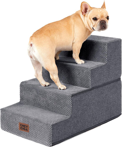 EHEYCIGA_Dog_Stairs_for_Bed_18"_H,_4-Step_Dog_Steps_for_High_Bed,_Pet_Steps_for_Small_Dogs_and_Cats,_Non-Slip_Balanced_Pet_Ramp_Indoor,_Grey