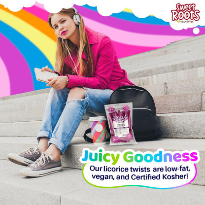 Sweet_Roots_Huckleberry_Licorice_Twists_–_1_Bag_(16_oz)_–_Jumbo_Size_Licorice_Sticks_|_Made_with_Real_Fruit_Juice_Concentrate_|_Vegan,_Fat_Free,_Kosher_|_Soft_Gourmet_Licorice_Candy