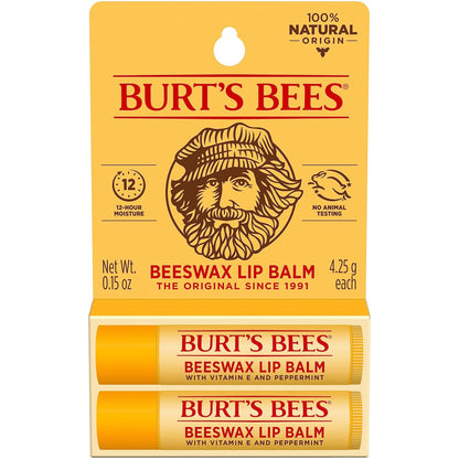 Burt's_Bees_Lip_Balm_-_Original_Beeswax,_Lip_Moisturizer_With_Responsibly_Sourced_Beeswax,_Tint-Free,_Natural_Origin_Conditioning_Treatment,_2_Tubes,_0.15_oz.