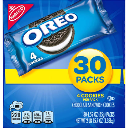 OREO_Chocolate_Sandwich_Cookies,_30_Snack_Packs_(4_Cookies_Per_Pack)