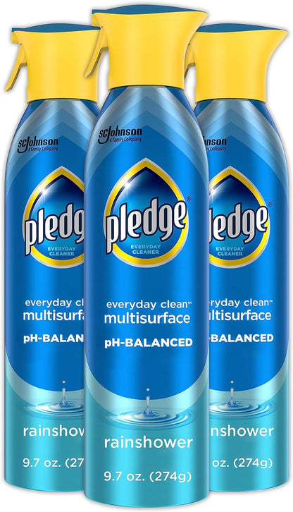Pledge_pH-Balanced_Multisurface_Spray,_Gently_Clean_101_Surfaces,_Remove_Dust_and_Messes,_No_Residue_-_Rainshower_Scent,_9.7oz,_Pack_of_3