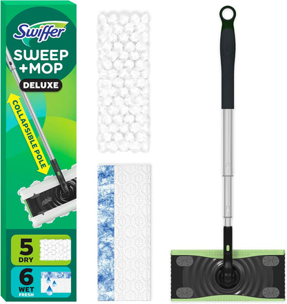 Swiffer_Sweep_&_Mop_Deluxe_2-in-1_Multi-Surface_Kit_for_Floor_Cleaning,_Includes_1_Sweeper_Device,_5_Dry_Sweeping_+_6_Wet_Mopping_Heavy_Duty_Cloths,_Black