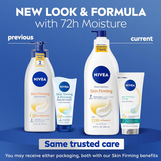 NIVEA_Sheer_Hydration_Skin_Firming_Body_Lotion_(16.9_Fl_Oz)_+_Skin_Firming_&_Toning_Body_Gel_Cream_with_Hyaluronic_Acid_(6.7_Oz),_Enriched_with_Q10_and_Vitamin_C