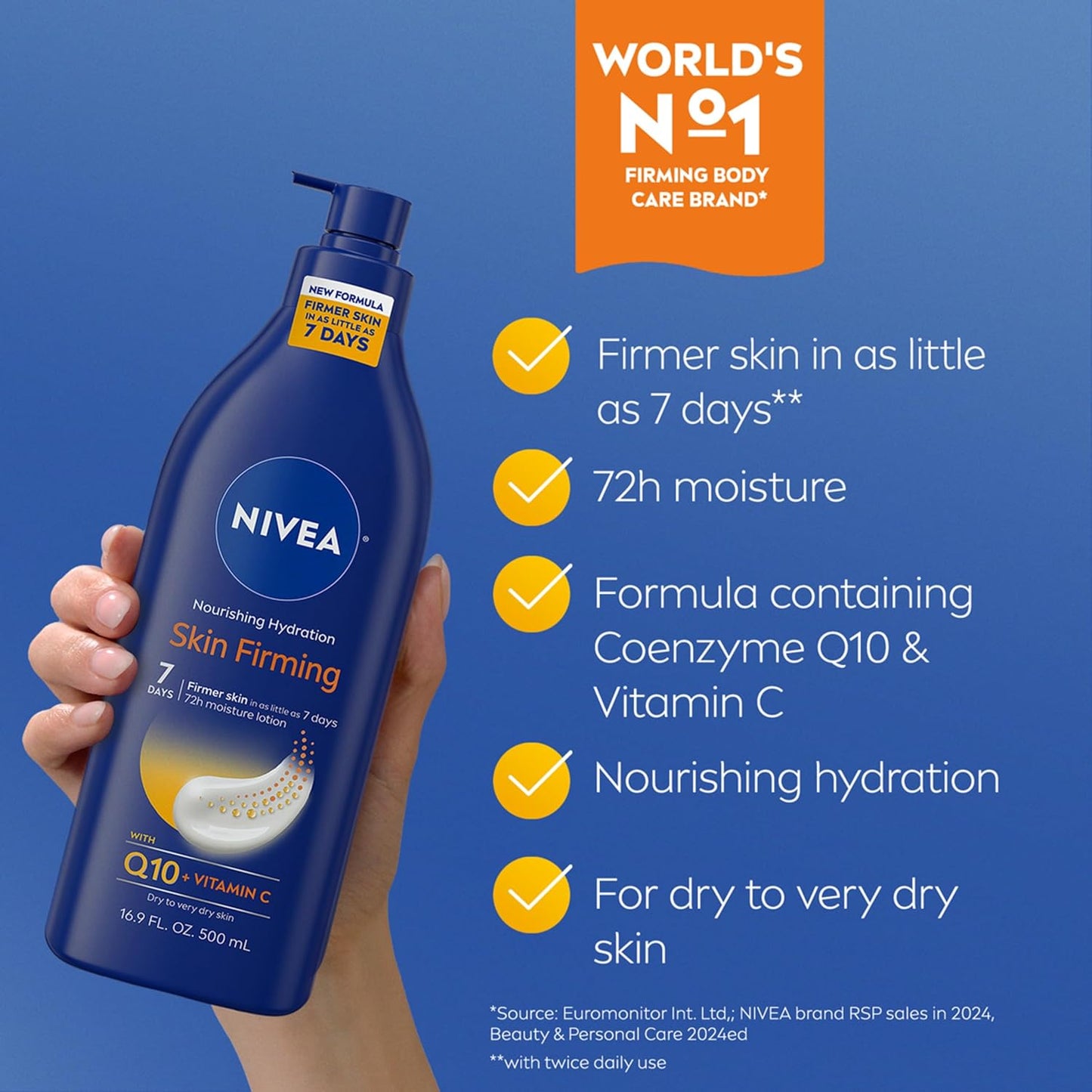 NIVEA_Nourishing_Hydration_Skin_Firming_Body_Lotion_with_Q10_and_Vitamin_C,_72-Hour_Body_Moisturizer_for_Dry_to_Very_Dry_Skin,_16.9_Fl_Oz_Pump_Bottle