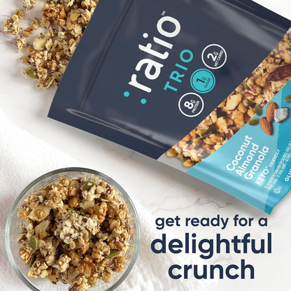 Ratio_Trio_Coconut_Almond_Granola_Cereal,_1g_Sugar,_Keto_Friendly,_8_oz_Resealable_Bag