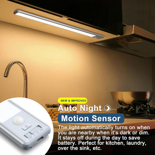 63_LED_Closet_Lights_Motion_Sensored,_2500mAh_Rechargeable_Under_Cabinet_Lighting,_Dimmable_&_Magnetic_Light_Bar_for_Kitchen_Cabinets,_Hallways_(2_Pack)