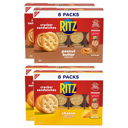 RITZ_Peanut_Butter_and_Cheese_Sandwich_Crackers_Variety_Pack,_Lunch_Snacks,_32_Snack_Packs_(6_Crackers_Per_Pack)
