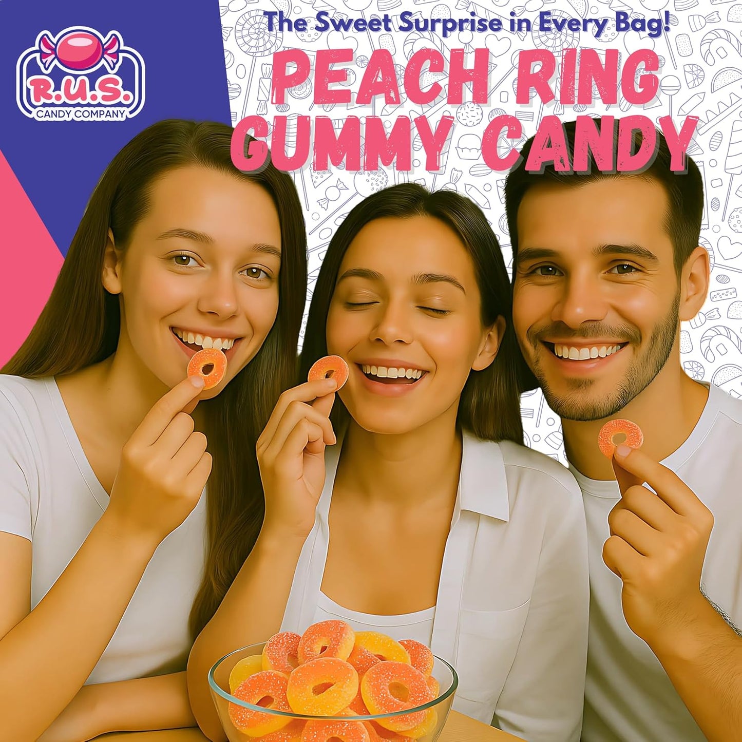 Peach_Ring_Gummies_8_oz_Bag_–_Fruity_Gummy_Candy_–_Fresh,_Soft_&_Chewy_–_Party,_Snack,_Candy_Buffet_–_by_RUS_Candy_Company_(Peach)_(1_Pack)