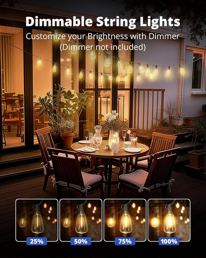 VIPAR_Outdoor_String_Lights_LED_Patio_Lights_IPX5_Waterproof_with_10+1_ST38_Shatterproof_Edison_Bulbs,_2700K_Connectable_Outside_Hanging_Light_for_Porch,_Garden,_Backyard,_Deck,_Balcony,_E12_Base
