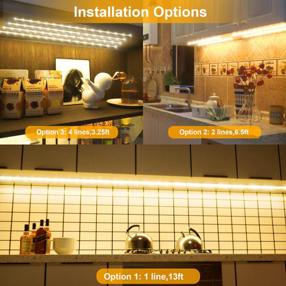 LAFULIT_Under_Cabinet_Lighting_Kit,_13FT_/_16.4FT_Flexible_LED_Strip_Lights_with_Remote_&_Power_Adapter,_2700K–6000K_Warm/Neutral/Daylight_White_&_Multicolor_Options,_for_Kitchen_Cabinets,_Shelves,_Desks_&_Counters