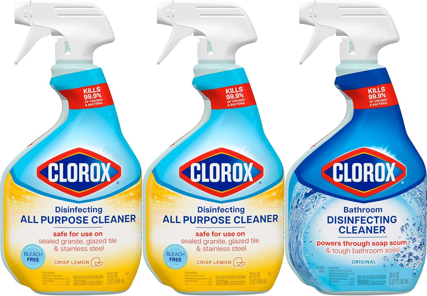 Clorox_Disinfecting_All-Purpose_Cleaner_32_Oz_and_Bathroom_Cleaner,_Household_Essentials,_30_Oz,_Pack_of_3