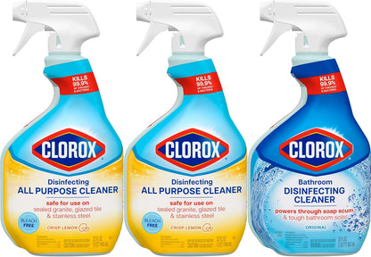 Clorox_Disinfecting_All-Purpose_Cleaner_32_Oz_and_Bathroom_Cleaner,_Household_Essentials,_30_Oz,_Pack_of_3
