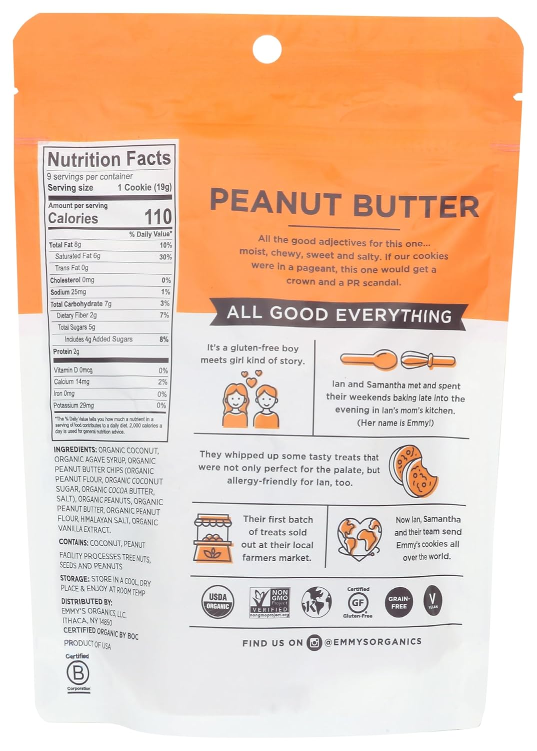 EMMYS_Organic_Peanut_Butter_Coconut_Cookie,_6_OZ