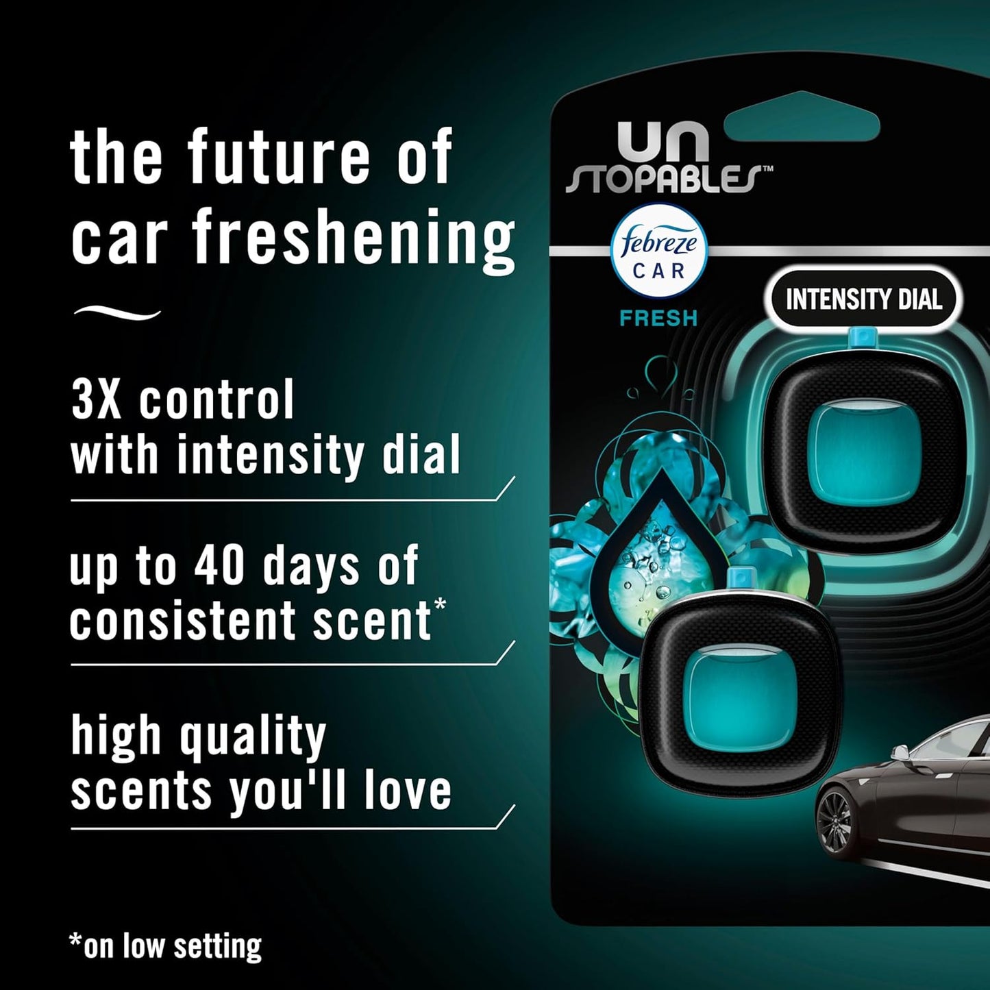 Febreze_Car_Air_Freshener,_Odor-Fighting_Automotive_Vent_Clip,_Scented_Car_Accessories,_Long_Lasting_for_Strong_Odors,_Unstopables_Fresh_Scent,_.07_fl_oz,_4_Count