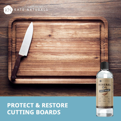 Kate_Naturals_Mineral_Oil_for_Wood_Cutting_Board,_Butcher_Block,_and_Knife._Food_Grade_Mineral_Oil_for_Wooden_Cutting_Board_&_Utensils_(8oz,_Food_Safe)