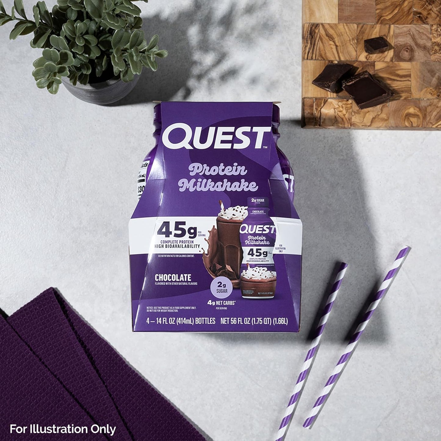 Quest_Nutrition_Chocolate_Protein_Shake,_45g_Protein,_2g_Sugar,_4g_Net_Carbs,_Ready_to_Drink,_Gluten_Free,_12_Count