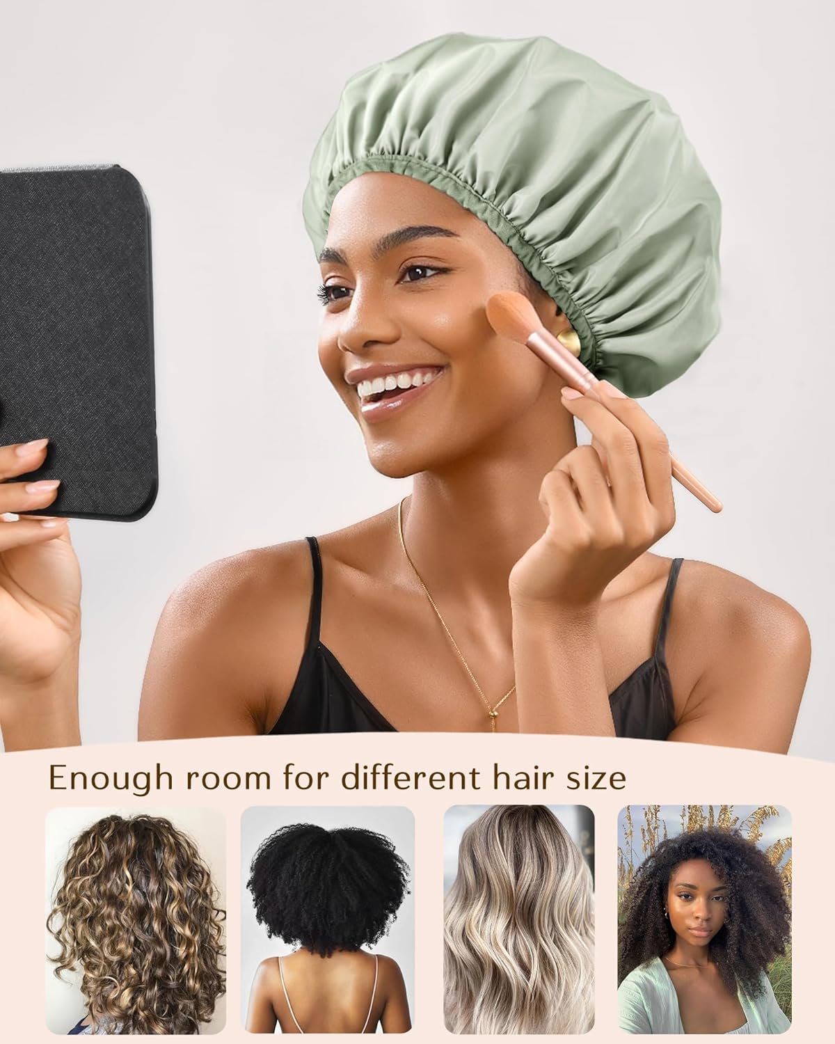 Yanibest_Shower_Cap_Reusable_Waterproof_-_Double_Layer_Shower_Caps_for_Women,_Washable_Shower_Bonnet_with_Soft_Non-Slip_Elastic_Band,_Bath_Hair_Hat_for_Most_Hair_Types