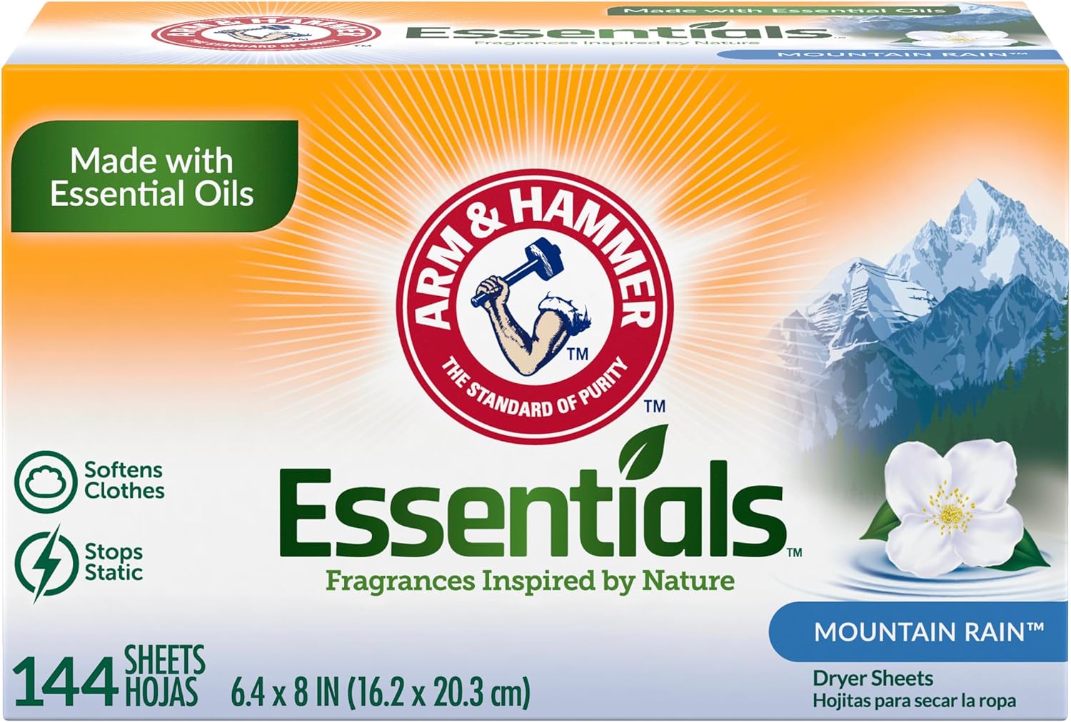 ARM_&_HAMMER_Fabric_Softener_Sheets,_Mountain_Rain_144ct