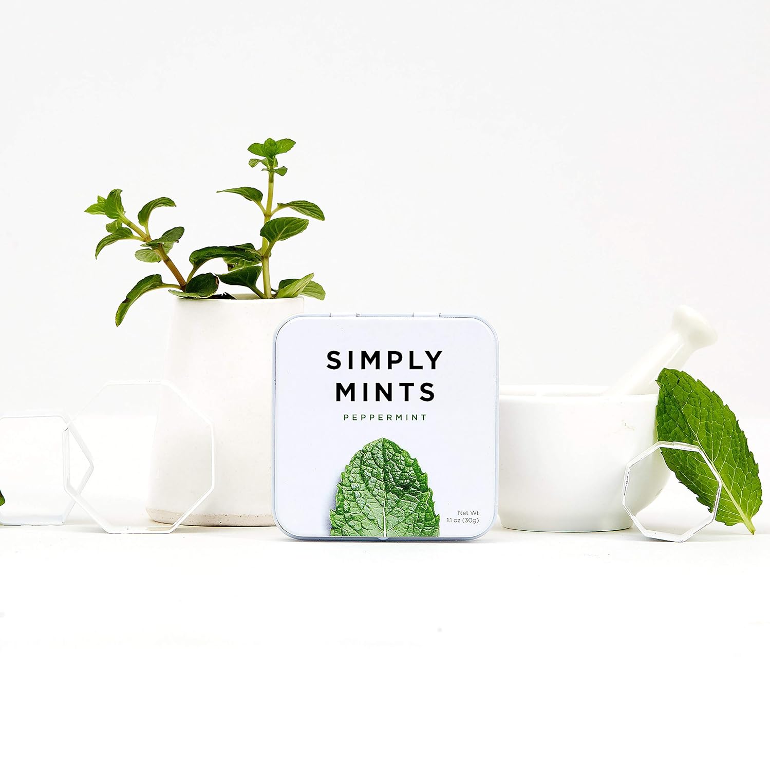 SIMPLY_Mints_|_Peppermint_Breath_Mints_|_Pack_of_One_(30_Pieces_Total)_|_Breath_Freshening_+_Aspartame-Free_+_Vegan_+_non-GMO