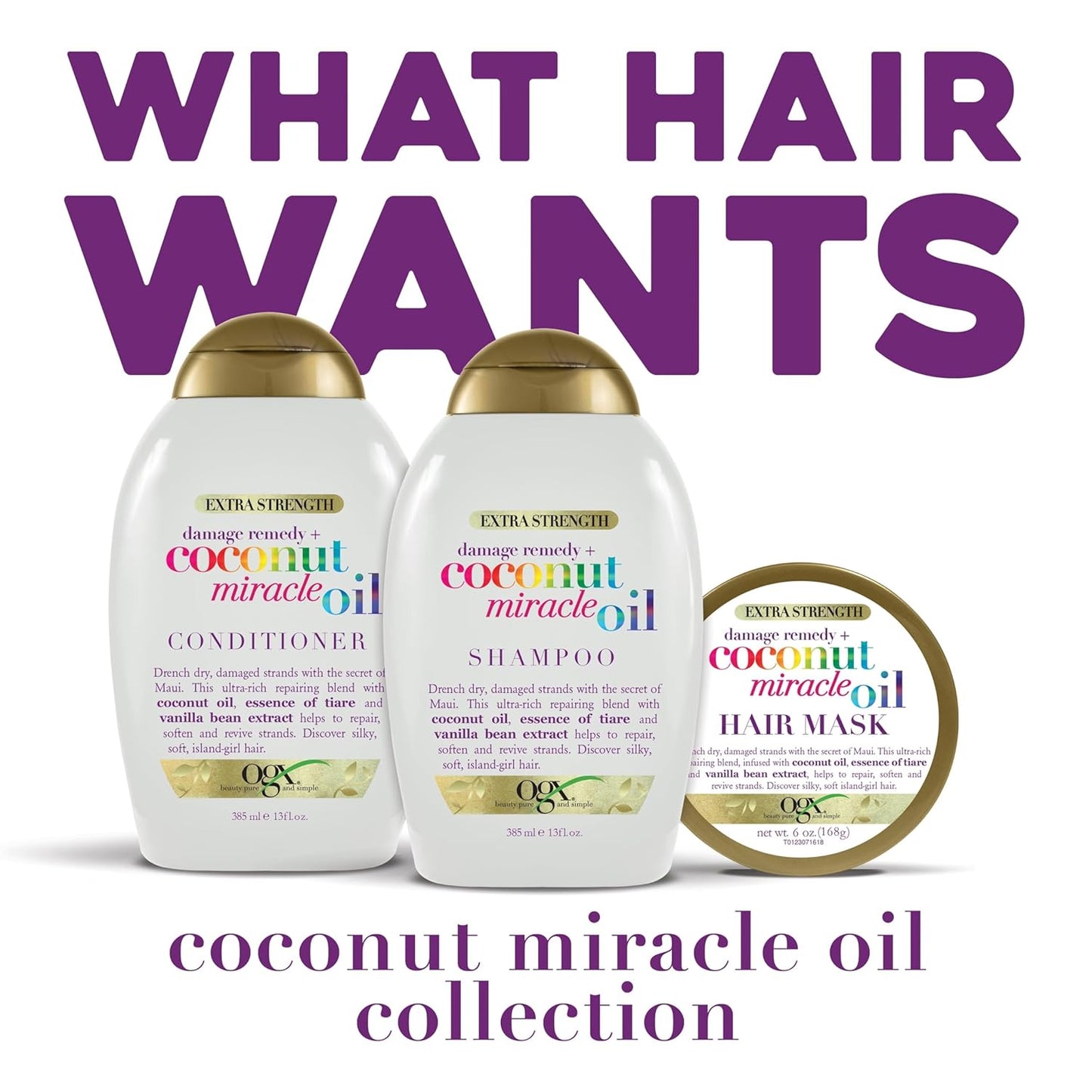 OGX_Extra_Strength_Damage_Remedy_+_Coconut_Miracle_Oil_Shampoo_for_Dry,_Frizzy_or_Coarse_Hair,_Hydrating_&_Flyaway_Taming_Shampoo,_Paraben-Free,_Sulfate-Free_Surfactants,_25.4_Fl_Oz