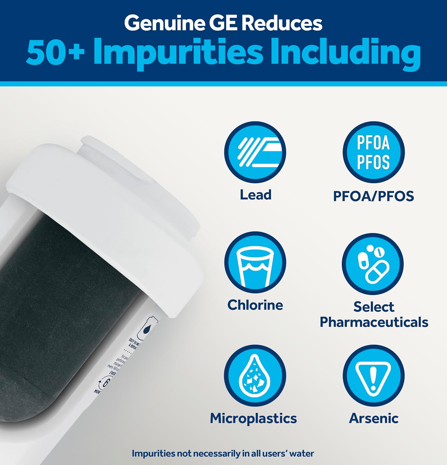 GE_MWF_Refrigerator_Water_Filter,_Genuine_Replacement_Filter,_Certified_to_Reduce_Lead,_Sulfur,_and_50+_Other_Impurities,_Replace_Every_6_Months_for_Best_Results,_Pack_of_1