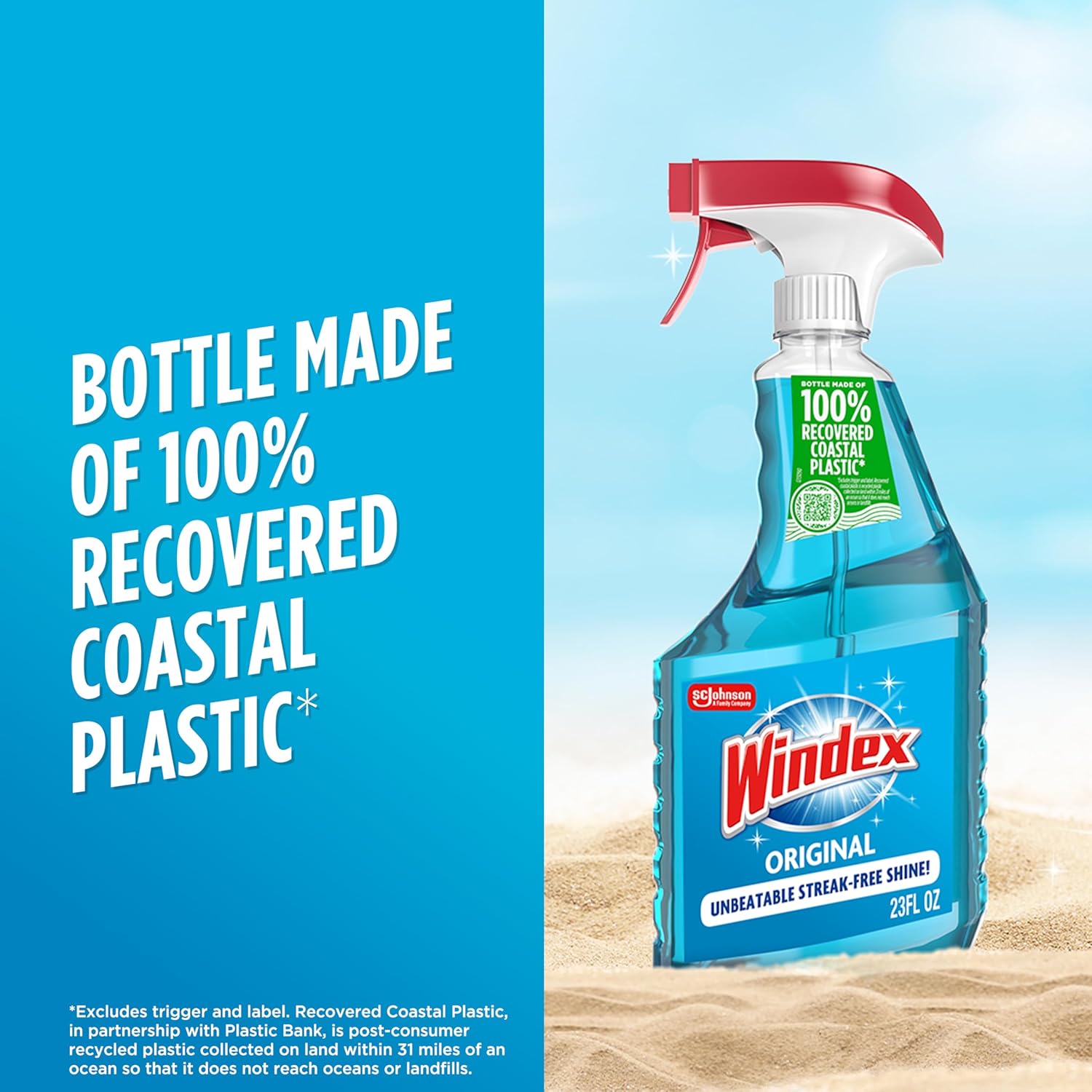 Windex_Glass_and_Window_Cleaner_Spray_Bottle,_Bottle_Made_from_100%_Recycled_Plastic,_Surface_Cleaning_Spray,_Original_Blue_Scent,_23_Fl_Oz_(Pack_of_6)