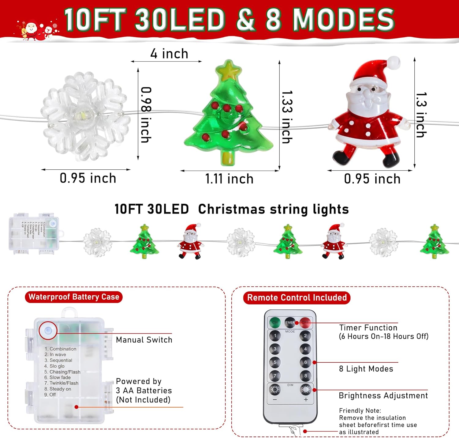 [Timer]_Christmas_Lights_Decorations,_10_FT_30_LED_Battery_Operated_Christmas_Tree_Santa_Snowflake_String_Lights,_8_Lighting_Modes_Waterproof_Xmas_Fairy_Lights_for_Home_Party_Indoor_Outdoor_Decor