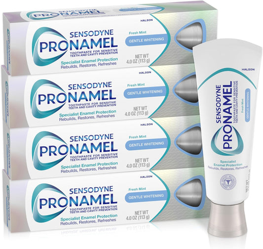 Sensodyne_Pronamel_Gentle_Teeth_Whitening_Enamel_Toothpaste_for_Sensitive_Teeth,_to_Reharden_and_Strengthen_Enamel,_Amazon_Exclusive,_Fresh_Mint_-_4_Ounces_(Pack_of_4)