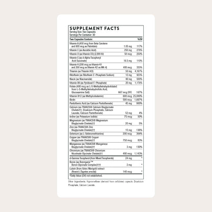 THORNE_-_Basic_Nutrients_2/Day_-_Comprehensive_Daily_Multi-Vitamin_with_Optimal_Bioavailability_-_Vitamin_&_Mineral_Formula_-_Third-Party_Certified_-_Gluten,_Dairy_&_Soy-Free_-_60_Capsules