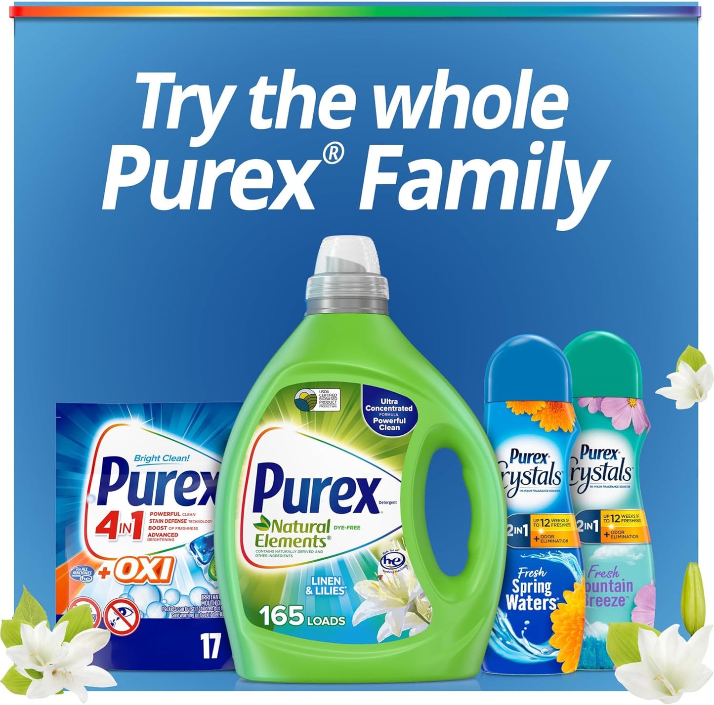 Purex_Natural_Elements_Fresh_Lilies_&_Linen_Liquid_Detergent,_82.5_oz,_165_Loads,_Ultra-Concentrated,_Dye-Free,_USDA_Certified_Biobased_Product