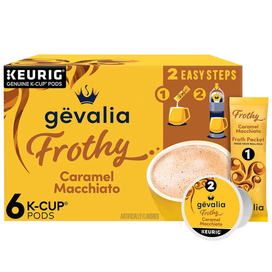 Gevalia_Frothy_2-Step_Artificially_Flavored_Caramel_Macchiato_Espresso_Style_K-Cup_Coffee_Pods_&_Froth_Packets_Kit,_6_ct_Box
