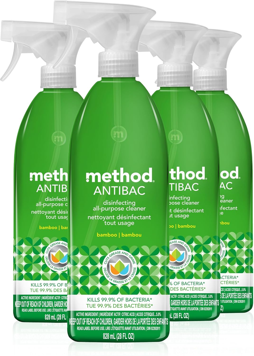Method_Antibacterial_All-Purpose_Cleaner_Spray,_Bamboo,_Kills_99.9%_of_Household_Germs,_28_Fl_Oz_(Pack_of_4)
