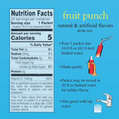 4C_Powder_Drink_Mix_Packets,_Fruit_Punch_1_Pack,_24_Count,_Singles_Stix_On_the_Go,_Refreshing_Sugar_Free_Water_Flavorings