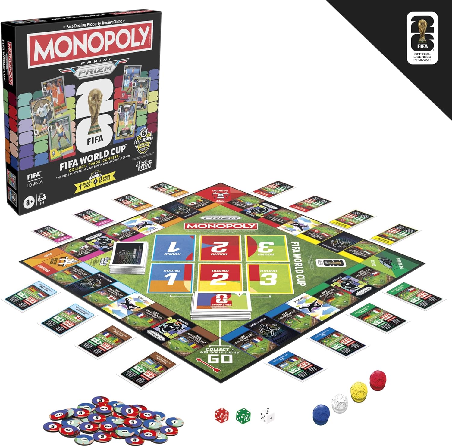 Monopoly_Panini_Prizm:_FIFA_World_Cup_Game_I_Soccer_Board_Game_with_Monopoly_Panini_Prizm_FIFA_World_Cup_2026_Trading_Cards_I_Ages_8+