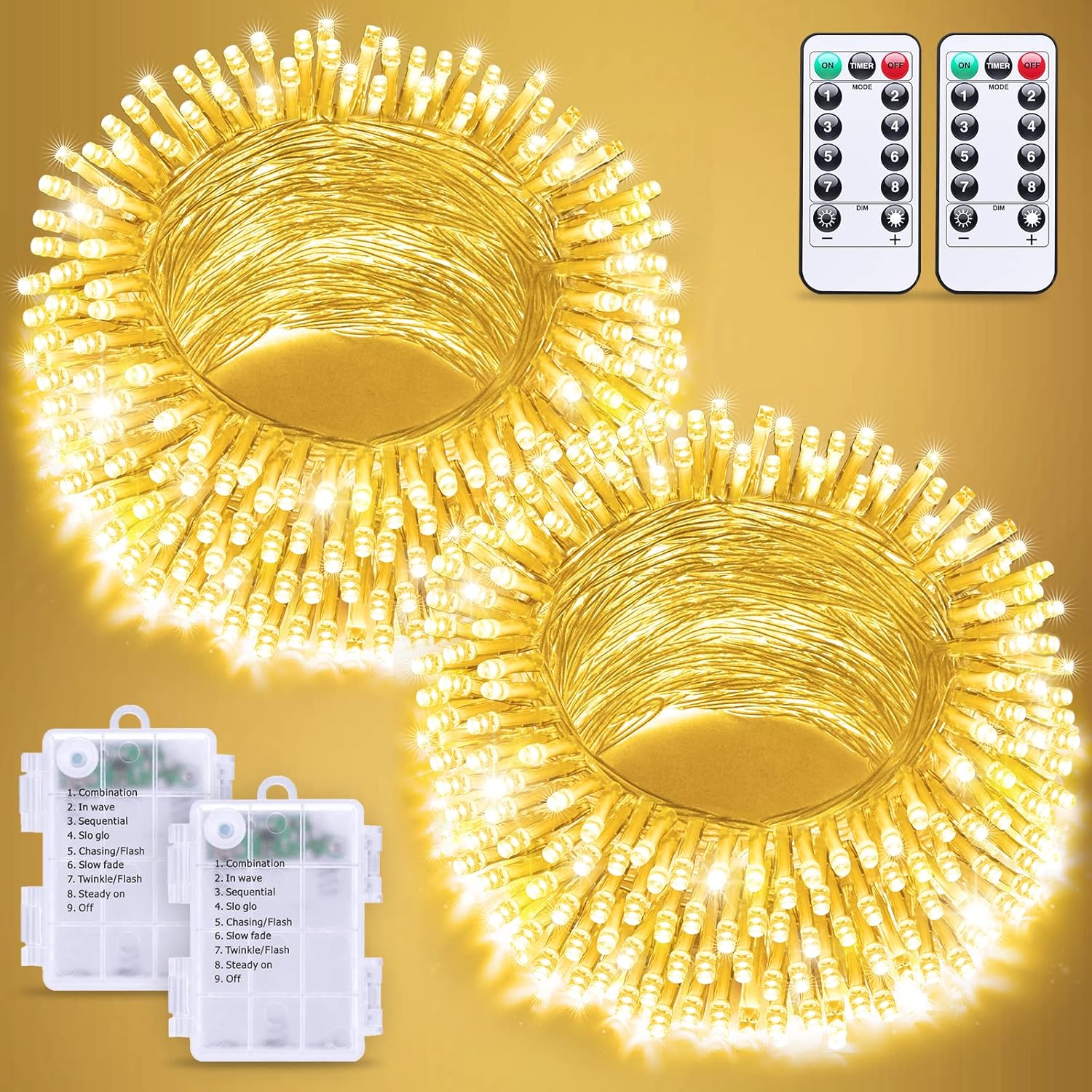 JMEXSUSS_2_Pack_Battery_Operated_Christmas_Lights_with_Remote,__LED_Battery_String_Lights_Outdoor_Indoor,_Warm_White_Twinkle_Light_for_Christmas_Tree_Bedroom_Porch_Garland_Yard_Decor