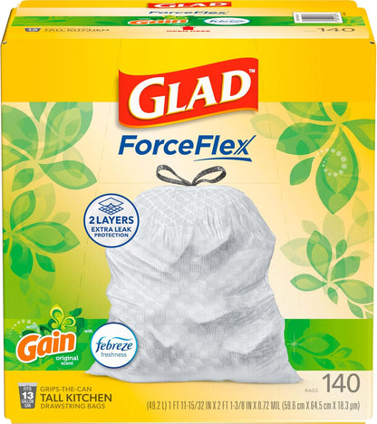 Glad_ForceFlex_Tall_Kitchen_Trash_Bags,_13_Gallon,_Gain_Original,_140_Count_(Package_May_Vary)