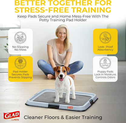 Glad_for_Pets_Black_Charcoal_Puppy_Pads_-_6-Layer_Leak-Proof_Construction,_Activated_Carbon_Odor_Control,_Pheromone_Attractant_-_Disposable_Dog_Pee_Pads_for_Potty_Training,_23_x_23_in,_100_Count