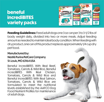 Beneful_Purina_Small_Breed_Wet_Dog_Food_Variety_Pack,_IncrediBites_With_Real_Beef,_Chicken_and_Salmon_-_(Pack_of_30)_3_Oz._Cans
