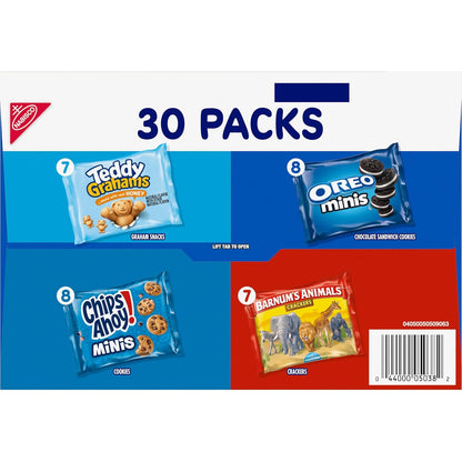 Nabisco_Team_Favorites_Variety_Pack,_OREO_Mini,_CHIPS_AHOY!_Mini,_Teddy_Grahams_Honey_&_Barnum's_Animal_Crackers,_30_Snack_Packs