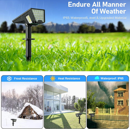 Solar_Spot_Lights_Outdoor_IP65_Waterproof,_53_LEDs_Solar_Powered_Garden_Yard_Lights_Outdoor_3_Modes_Landscape_Spotlight_Wall_Light_with_Auto_On/Off_for_Driveway_Porch_2_Pack_(Cool_White)